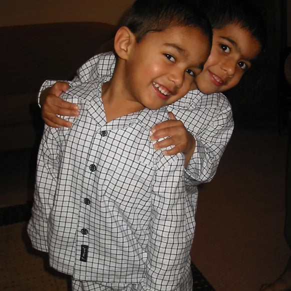 two toddler boys